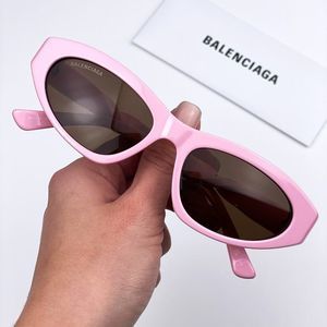  Balenciaga BB0207S 004 Sunglasses Pink Brown Cat Eye Unisex